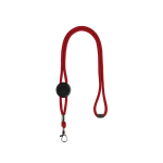 Verstelbare buisvormige lanyard met veiligheidssluiting in de nek kleur rood