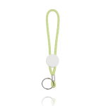 Sleutelhanger met metalen aanpassing en personaliseerbare plastic ring kleur lichtgroen