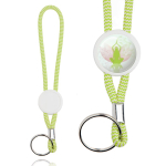 Sleutelhanger met metalen aanpassing en personaliseerbare plastic ring kleur lichtgroen