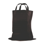 Opvouwbare non-woven tas met klittenbandsluiting 80 g/m² kleur zwart