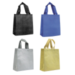 Non-woven tas met glitterafwerking en riemen 130 g/m²