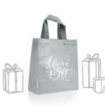 Non-woven tas met glitterafwerking en riemen 130 g/m²