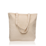 Katoenen tas met binnenvak, ideaal voor boodschappen 310 g/m² kleur beige