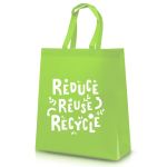 Non-woven tas met matte afwerking en hoge weerstand 110 g/m² kleur lichtgroen