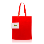 Opvouwbare non-woven tas met logo 80 g/m² kleur rood