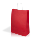 Kraftpapier tas in verschillende kleuren met handvatten 90 g/m² kleur rood