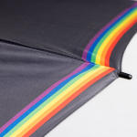 Automatische paraplu van pongee met regenboogkleuren en 8 panelen Ø120