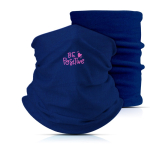 Nekwarmer van polyester en elastaan ter bescherming van mond en neus kleur marineblauw