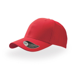 Baseball cap van katoenen keperstof met klittenbandsluiting kleur rood