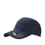 Baseball cap van katoenen keperstof met klittenbandsluiting kleur marineblauw