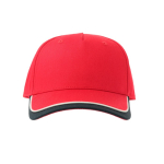 Pet voor kinderen van biokatoen in baseballstijl, 260 g/m² kleur rood