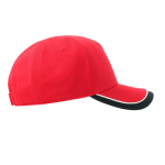 Pet voor kinderen van biokatoen in baseballstijl, 260 g/m² kleur rood