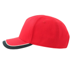 Pet voor kinderen van biokatoen in baseballstijl, 260 g/m² kleur rood