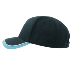 Pet voor kinderen van biokatoen in baseballstijl, 260 g/m² kleur marineblauw