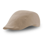 Ruiterbarett van geborsteld katoen met klittenbandsluiting 235 g/m² kleur khaki