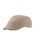 Ruiterbarett van geborsteld katoen met klittenbandsluiting 235 g/m² kleur khaki