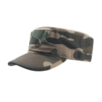 Katoenen pet in militaire stijl met klittenbandsluiting 235 g/m² kleur camouflage