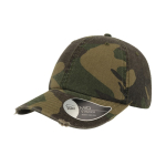 Katoenen pet in Amerikaanse jaren 90-stijl met versleten look 280 g/m² kleur camouflage