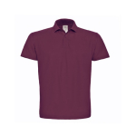 Piqué katoenen polo voor heren met 2 knopen 180 g/m² B&C kleur bordeaux