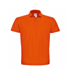 Piqué katoenen polo voor heren met 2 knopen 180 g/m² B&C kleur oranje