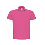 Piqué katoenen polo voor heren met 2 knopen 180 g/m² B&C kleur roze