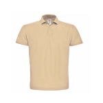 Piqué katoenen polo voor heren met 2 knopen 180 g/m² B&C kleur beige