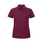 Piqué katoenen polo voor dames met korte mouwen 180 g/m² B&C kleur bordeaux