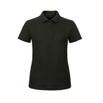 Piqué katoenen polo voor dames met korte mouwen 180 g/m² B&C kleur zwart