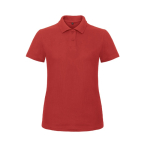 Piqué katoenen polo voor dames met korte mouwen 180 g/m² B&C kleur rood