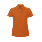 Piqué katoenen polo voor dames met korte mouwen 180 g/m² B&C kleur oranje