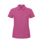 Piqué katoenen polo voor dames met korte mouwen 180 g/m² B&C kleur roze