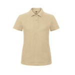 Piqué katoenen polo voor dames met korte mouwen 180 g/m² B&C kleur beige