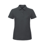 Piqué katoenen polo voor dames met korte mouwen 180 g/m² B&C kleur antraciet