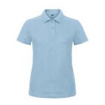 Piqué katoenen polo voor dames met korte mouwen 180 g/m² B&C kleur lichtblauw