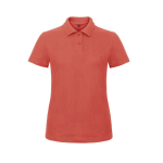 Piqué katoenen polo voor dames met korte mouwen 180 g/m² B&C kleur koraal