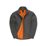 Elastisch softshell-jack van polyester voor heren 300 g/m² B&C kleur donkergrijs