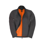 Elastisch softshell-jack van polyester voor dames 300 g/m² B&C kleur donkergrijs