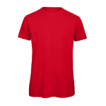 T-shirt van biologisch katoen voor heren met korte mouwen 140 g/m² B&C kleur rood