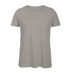 T-shirt van biologisch katoen voor dames met korte mouwen 140 g/m² B&C kleur lichtgrijs