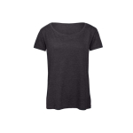 T-shirt van polyester en katoen voor dames 130 g/m² B&C kleur gemarmerd grijs