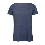 T-shirt van polyester en katoen voor dames 130 g/m² B&C kleur donkerblauw