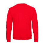 Sweater van katoen en polyester, ronde hals, 270 g/m², B&C kleur rood