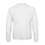 Sweater van katoen en polyester, ronde hals, 270 g/m², B&C kleur wit