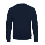 Sweater van katoen en polyester, ronde hals, 270 g/m², B&C kleur marineblauw