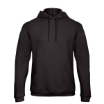 Sweatshirt voor heren met kangoeroezak en capuchon 270 g/m² B&C kleur zwart