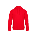 Sweatshirt voor heren met kangoeroezak en capuchon 270 g/m² B&C kleur rood