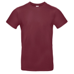 Katoenen T-shirt voor heren met korte mouwen 185 g/m² B&C kleur bordeaux