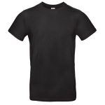 Katoenen T-shirt voor heren met korte mouwen 185 g/m² B&C kleur zwart