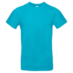 Katoenen T-shirt voor heren met korte mouwen 185 g/m² B&C kleur cyaan blauw