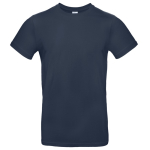 Katoenen T-shirt voor heren met korte mouwen 185 g/m² B&C kleur marineblauw